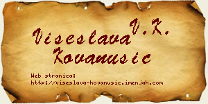 Višeslava Kovanušić vizit kartica